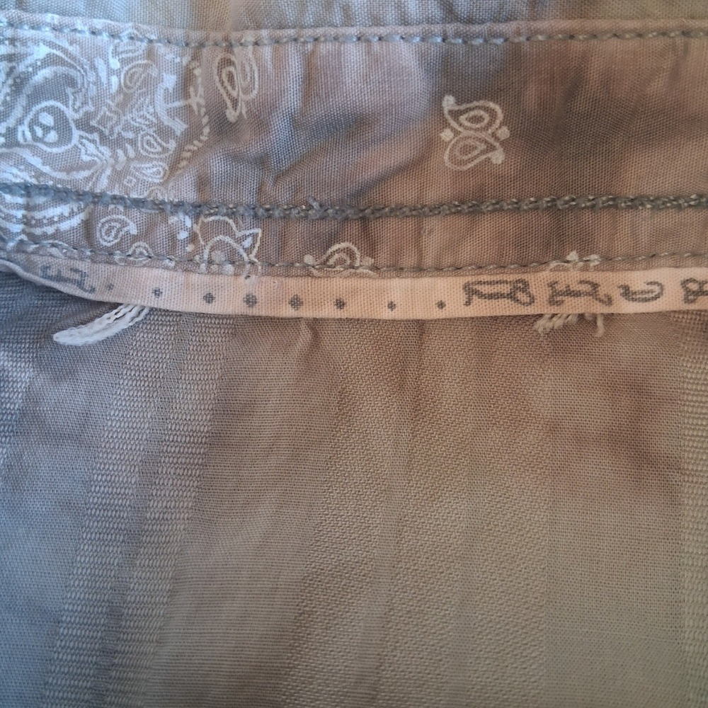 Decree Taupe Tie Dye W/ Embroidered Accent LS Button Down Western Shirt EUC - Picture 6 of 15